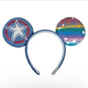 Disney Mickey Ears Headband Captain America Marvel Pride